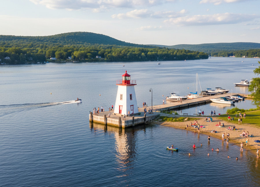 Rothesay New Brunswick waterfront homes along the Kennebecasis River