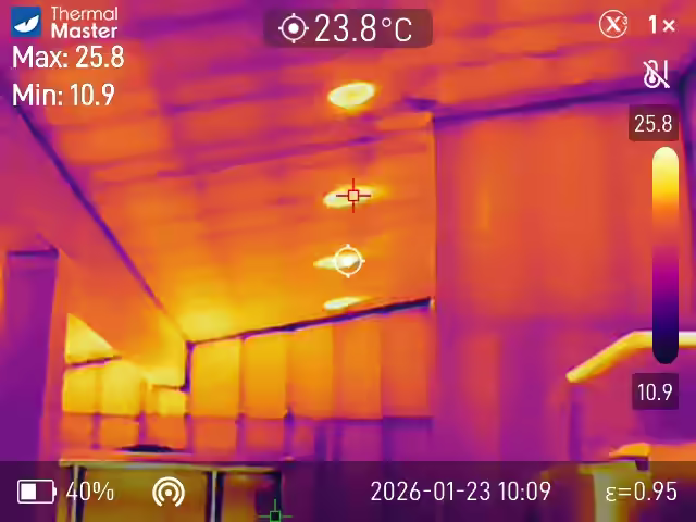 Thermal scan from a home inspection in Southern New Brunswick