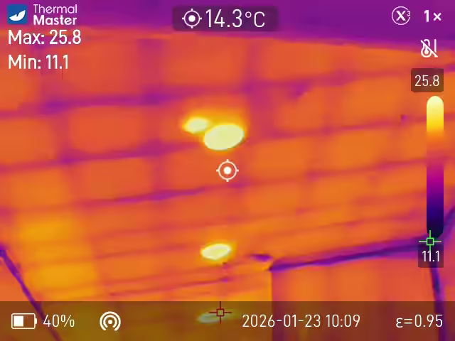 Thermal scan from a home inspection in Southern New Brunswick